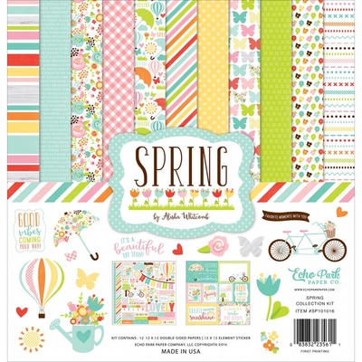 Набор бумаги от Echo Park - Spring, 30х30см, 12+1 листов
