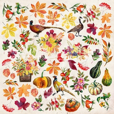Набір картинок для вирізання Botany autumn Redesign 30,5x30,5см, ТМ Фабрика (01074F)