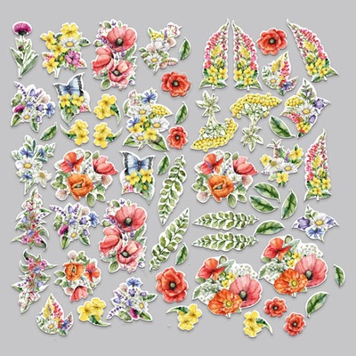 Набір висічок Summer meadow, 58 шт., ТМ Фабрика Декору