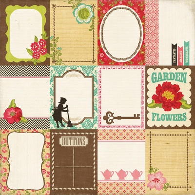 Аркуш двостороннього скрап-паперу Echo Park Paper - This and That Cards