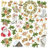Аркуш з картинками для вирізання. Набір Awaiting Christmas, ТМ Фабрика Декору