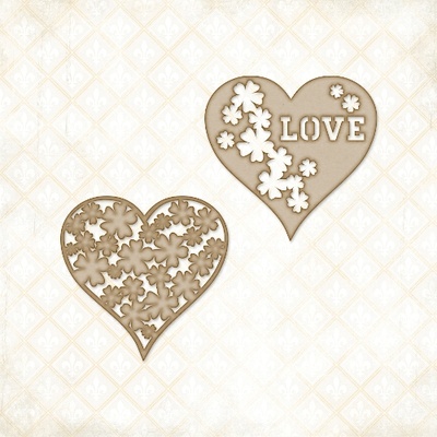 Чіпборд Blue Fern StudiOs-Floral Hearts