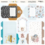Аркуш двостороннього паперу для скрапбукінгу від Scrapmir - Конверти - School Days, 20 x20cм