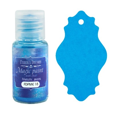 Суха фарба Magic paint with effect, колір Джинс металік, 15мл