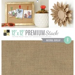 Набір кардстоку DCWV Natural Burlap, 30x30 см, 8 аркушів, з мішковиною