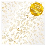 Ацетатний аркуш з фольгуванням Golden Branches 30,5x30,5см, ТМ Фабрика Декору