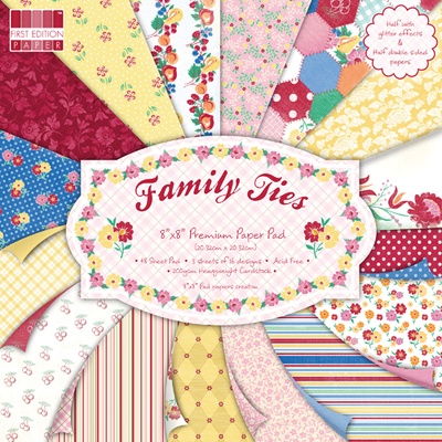 Набір паперу для скрапбукінгу First Edition - Family Ties, 48 аркушів, розмір 20 x20 см.