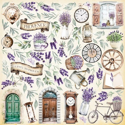 Аркуш з картинками для вирізання Journey to Provence, ТМ Фабрика Декору