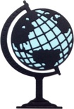 Ніж для вирубки від Cheery Lynn Designs - World Atlas w/Angel Wing