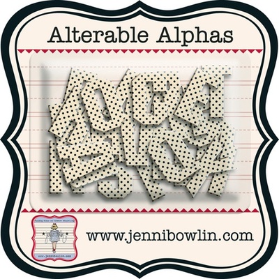 Набір літер з чіпборду з малюнком Jenni Bowlin Alterable Alphas - Micro Dot, 36 штук