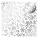 Аркуш кальки (велум) зі срібним візерунком Silver Snowflakes, 30,5см х 30,5см, ТМ Фабрика Декору