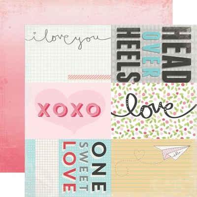 Аркуш скрап-паперу Echo Park - Journaling Cards - Head Over Heels, 30x30 см