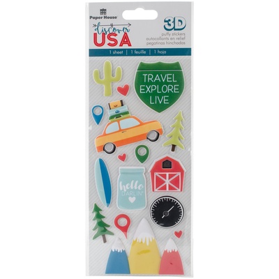 Наліпки від Paper House - Hello Baby Puffy Stickers - Blue 7,6x16,House0 см