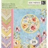 Набір паперу від K&Company - "Ніжний букет (спец.ефекти)", розмір: 31x31 см, 14 аркушів