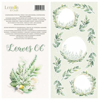 Набiр паперу для скрапбукiнгу Lemoncraft - Leaves Leaves 06, 15.2.5см, елементи для вирізання