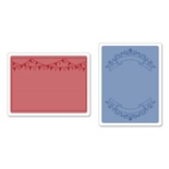 Папка для тиснення Sizzix TextuRed Impressions Embossing Folders 2PK - Mini Banners Set, 2шт.