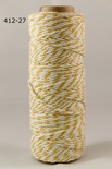 Бавовняний шнур від Baker's Twine - Yellow, 2 мм, колір жовтий/білий, 1 м