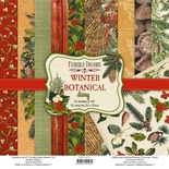 Набір скрап-паперу Winter botanical diary 20x20см, 10 аркушів, ТМ Фабрика Декору