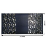 Відріз екошкіри з тисненням золотою фольгою Golden Stars Dark blue, розмір 500мм 250мм, ТМ Фабрика Декору