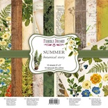 Набір скрап-паперу Summer botanical story 20x20см, ТМ Фабрика Декору