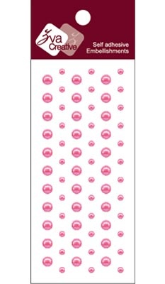Половинки перлин на клейовій основі Dots Pearl - Rosy, 69 шт