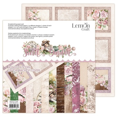 Набiр паперу для скрапбукiнгу Lemoncraft - Secret Garden, 30.5x30.5см