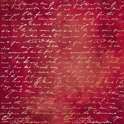 Аркуш одностороннього паперу з фольгуваннями, дизайн Golden Text Burgundy aquarelle, 30,5смx30,5см, TM Фабрика Декору