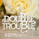 Чіпборд ScrapBox — напис Double Trouble Hy-045