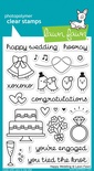 Штампи і ножі від Lawn Fawn - Happy Wedding - щасливе весілля