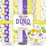 Набір скрап-паперу - Dino baby, 20x20см, Фабрика Декору