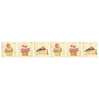 Двосторонній аркуш з картинками Galeria Papieru - Herbatka dla Dwojga-owoce, 5х15см,1 шт. -GP-009-01