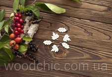 Чіпборд Набір кленове і дубове листя від WOODchic, 2.5 на 2.5см