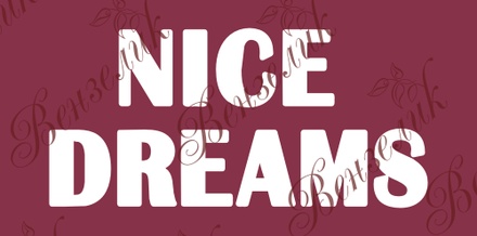 Чіпборд від Вензелик - Напис "Nice dreams", розмір: 26x55 мм