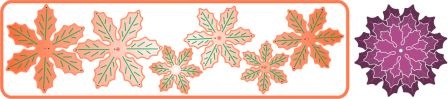 Ножі для вирубки Poinsettia Strip від Cheery Lynn Designs