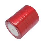 Стрічка атласної Red, 10мм, колір червоний, 90 см