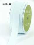 Стрічка Twill and Stripes, колір блакитний світлий/білий, ширина 1,9 см, довжина 90 см