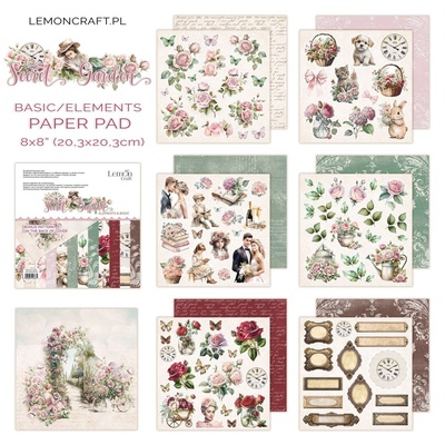 Набiр паперу для скрапбукiнгу Lemoncraft - Secret Garden Elements, 20.320.3 см, елементи для вирізання