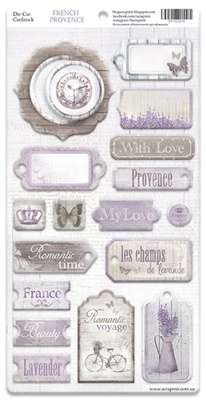 Чіпборд для скрапбукінгу від Scrapmir - French Provence, 18 шт
