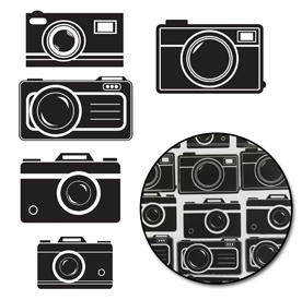 Набір висічок Maya Road - Picture Perfect Camera Transparencies - Black