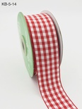 Стрічка від May Arts - Solid CheckeRed Ribbon, колір червоний, 4 см, 90 см.