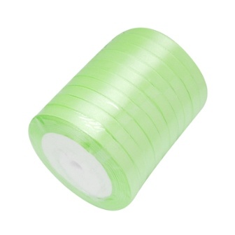 Стрічка атласної Jade Green, 10мм, колір салатовий, 90 см