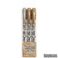 Tim Holtz Distress Crayon Set Metallics, 3 шт.