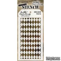 Маска Tim Holtz  - Stampers Annon Layered Stencil 4.125"X8.5" - Harlequin - Ромбы