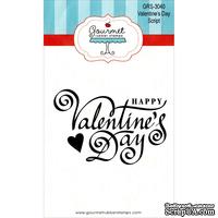 Резиновый штамп от Gourmet Rubber Stamps - Gourmet Rubber Stamps Cling Stamps  - Valentine&#039;s Day Script - ScrapUA.com