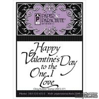 Резиновый штамп от Paper Parachute - Paper Parachute Cling Rubber Stamps  - Happy Valentine's Day, 6,4х7,5см