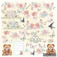 Лист с картинками для вырезания Baby shabby 30,5х30,5 см, ТМ Фабрика Декора - ScrapUA.com