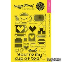 Силиконовый штамп от Waffle Flower - Stitched Cup of Tea Stamp Set - ScrapUA.com