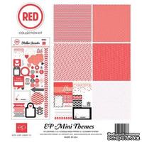 Мини-набор бумаги от Echo Park - Red, Mini Theme, 6+1 листов, 30х30 см, SW3305