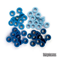 Люверсы - WeRM - Aluminum Blue, 60 штук, 4 оттенка