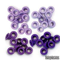 Люверсы Standard Eyelets от We R Memory Keepers - Aluminum Purple, 60 штук, 4 оттенка
